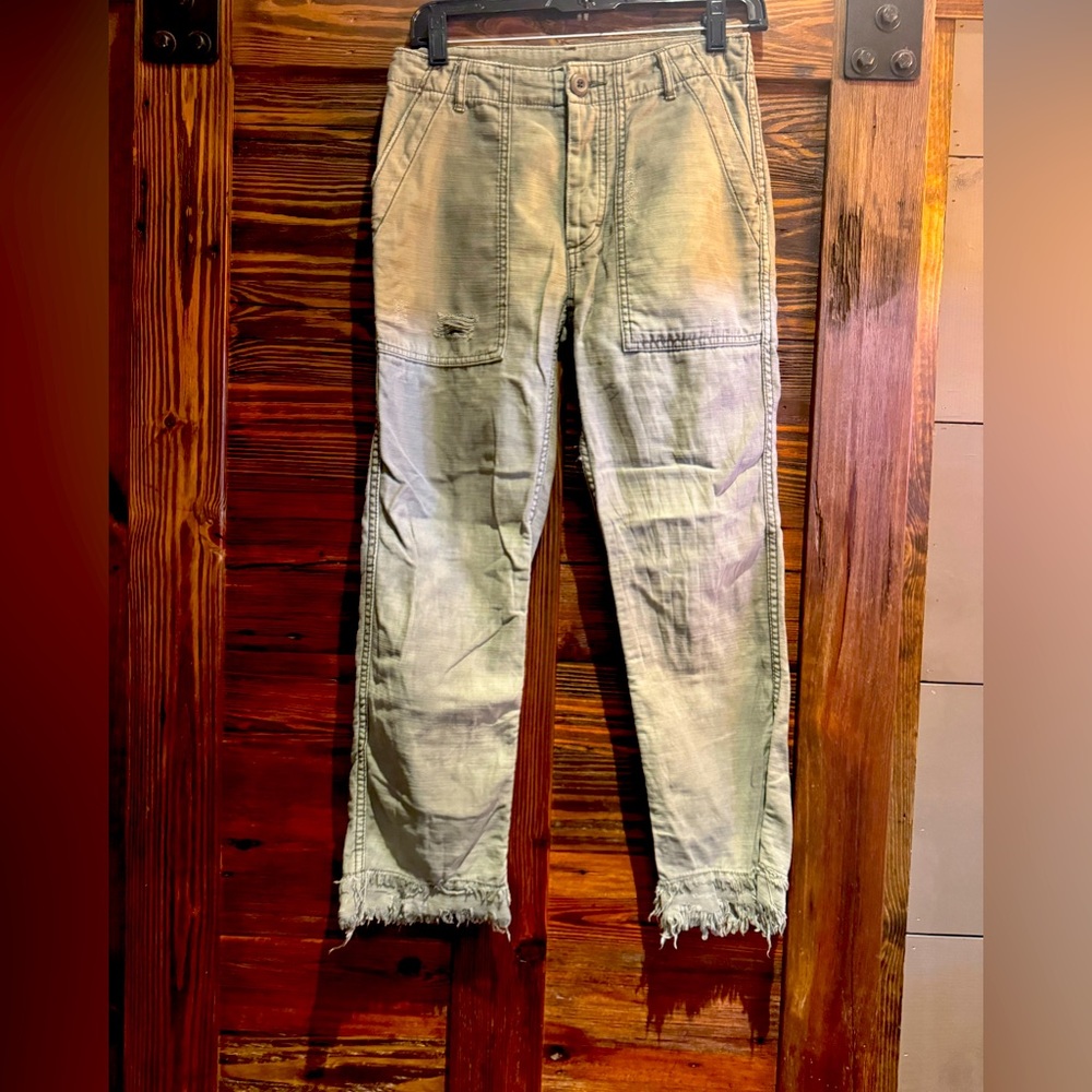 Free People Military Cadet Pant with Raw Hem